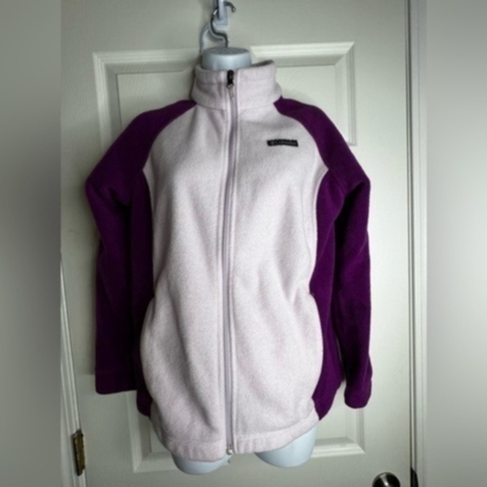 Columbia Girls XL Purple Benton Springs Fleece Full Zip Jacket Outdoor 18 20
